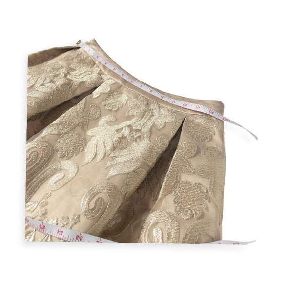Endless Rose Gold Lace Embroidered Pleated A-Line Skirt M - Picture 7 of 7